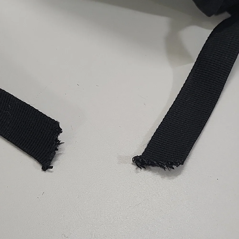 Black Nylon/Leather Backpack Bag